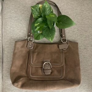 Suede Coach Purse